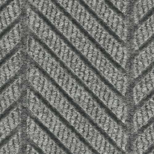 M+A Matting Waterhog Eco Elite Roll Goods 6x12 Smooth SBR, Nosing All Sides, Grey Ash